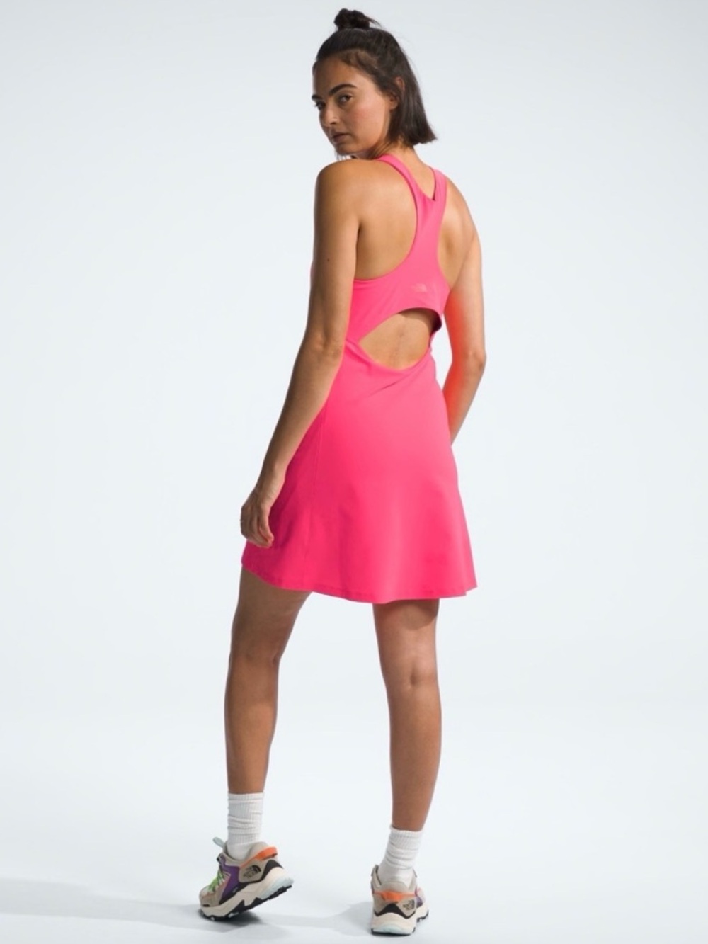 THE NORTH FACE WOMEN'S ARQUE HIKE DRESS Poppy Fluorescent Pink Small